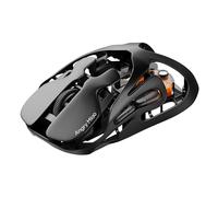 Angry miao Infinity Souris de jeu sans fil avec capteur PAW3950 30 000 DPI en métal ultra léger 49 g 7 boutons programmables Éclairage RVB Noir basalte