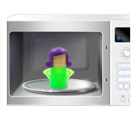 Angry Mom Nettoyant pour micro-ondes - Nettoyage à la vapeur des taches brutes avec du vinaigre et de l'eau - Absorbeur d'odeurs de réfrigérateur pour la maison ou le bureau