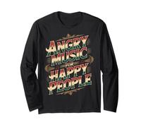Angry Music for Happy People Emo Fan Punk Auditeur - Manche Longue
