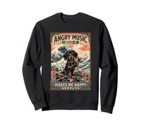 Angry Music Make Me Happy Chaos Punk Teckel Metalhead Sweatshirt