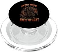 Angry Music Makes Me Happy Funny Metal Minotaure Demon PopSockets PopGrip pour MagSafe