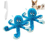 Angry Octopus Dog Toy with Squeaker & with Food, Dispensing Tentacles - Tough Interactive Chew Toy for Small & Medium Dogs, Stuffed Octopus (2Pcs)