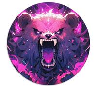 Angry Ours1000 Pièces pour Puzzles pour Adultes Et Enfants AnimauxPuzzle Circulaire, DécoRation Moderne, Jeu, Cadeau Unique, Jouets Éduchatifs, Difficile, Impossible1000pcs (67.5x67.5cm)