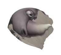 Angry Rhino - Bonnet décontracté ample - Écharpe - Chapeau léger - Bonnet décontracté - Chapeau multifonction, Noir , S