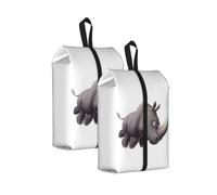 Angry Rhino Sacs à chaussures de voyage durables pour le rangement et l'emballage, sac à chaussures imperméable avec fermeture éclair lisse, 2 pièces., One Size, Fermeture éclair, avec une sangle