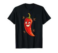 Angry Spicy Chili Pepper, Dessin animé Heat Fiery T-Shirt