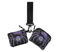 Angry Spider Lot de 2 étuis pour cartes pour femme Violet