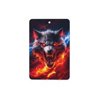 Angry Wolf Fantasy Art Lot de 4 désodorisants pour voiture - Cartes parfumées à suspendre - Pour tablettes d'aromathérapie de voiture