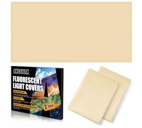 ANGSYLTH Lot de 2 couvertures de lumière fluorescente - 1,2 x 0,6 m pour plafonniers, salle de iltres magnétiques pour bureau, hôpitaux, maison (jaune chaud)