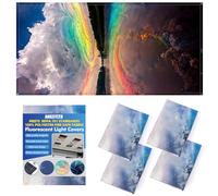 ANGSYLTH Lot de 4 housses magnétiques ignifuges pour lampes fluorescentes - Pour salle de classe, bureau - 1,2 x 6 m - Pour lampes de plafond (coucher de soleil)