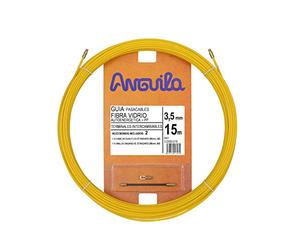 Anguila 30350015 Guide passe-câble en fibre de verre + polypropylène, jaune, 15 m