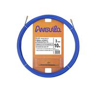 Anguila Câble de guidage renforcé en fibre de verre + propylène - Colliers de serrage interchangeables - Bleu - Diamètre 3 mm - 10 mètres