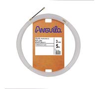 Anguila Guide passe-câble nylon embouts fixes blanc Ø3 mm 5 m | Flexible, grande facilité de rotation, bonne force de poussée et bonne durabilité ; terminaux fixes, prêt à l'emploi