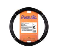 Anguila Guide passe-câble nylon embouts interchangeables noir Ø4 mm 30 m | Flexible, grande facilité de rotation et bonne force de poussée ; terminaux interchangeables ; 2 accessoires inclus