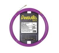 Anguila Max Guide passe-câble cordon acier embouts mixtes violet Ø4 mm 22 m | Très résistant pour travaux intensifs, frottement très faible ; embouts mixtes ; 8 accessoires inclus