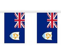 Anguilla Guirlande de fanions en polyester 9 m 30 fanions FlagSuperstore