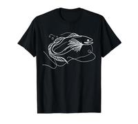 Anguille Line Art Aquariophile T-Shirt Graphique avec Valeur