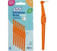 Angular Interdental Brush,Orange,0.45mm/Iso 1,6 Pieces,Inter-Space Cleaning,Plaque Remover For Teeth With Narrow Spaces,Ensures Strong Gums,Pack Of