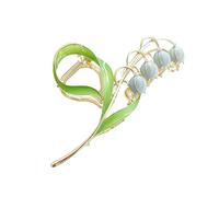 ANGUOEY Lily of The Valley Flower Hair Clips, Alloy Hair Claw Clip,Large Metal Hair Claw Clip,Flower Hair Accessories,Fashion Hair Catch Clip,for Thick Thin Hair(1pcs)