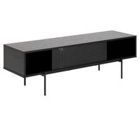 Angus Meuble TV avec 1 porte, coulissante, noir.