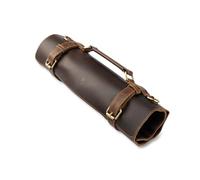 Angus Stoke Sac à couteaux, extra large, en cuir de buffle, pour cuisiniers, en cuir véritable de qualité supérieure, sac à couteaux de chef refermable, sac de cuisine Ethan