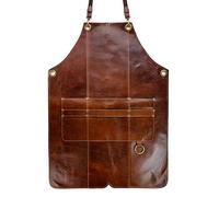 Angus Stoke Tablier en Cuir Bob - Vintage pour Grillades, BBQ, Cuisine et Bar (XXL-XXXL)