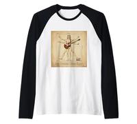Angus Vitruvianus Citharae Magister. Funny Guitar Da Vinci Manche Raglan