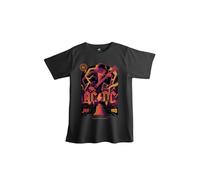 Angus Young 1980 T-Shirt Femme destiné à AC/DC - Licence Officielle (FR/ES, Alpha/Lettres, XS, Taille Normale, Taille Normale, Noir)