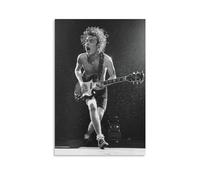 Angus Young Poster vintage sur toile Impression haute définition pour la maison ou le bureau 60 x 90 cm