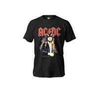 Angus Young T-Shirt Homme AC/DC - Licence Officielle, Highway to Hell (FR/ES, Alpha/Lettres, XS, Taille Normale, Taille Normale, Noir)