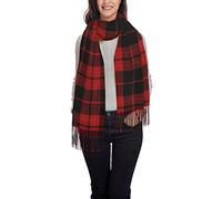 ANGYANG Écharpe Chaude, Tartan Rouge Et Noir À Carreaux, Grands Châles Doux En Cachemire Pour Femmes Wraps Étole Légère 192x75 cm