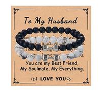 Angyape Traintough Bracelet avec haltère pour homme, perles en pierre de lave naturelle noire, bracelet chapelet élastique personnalisé, cadeau de gym, bijoux pour femme, Argent, Sans pierre précieuse