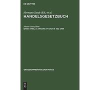 HGB, Grosskommentare Der Praxis Germany, Claus-Wilhelm Canaris, Hermann Staub, Peter Ulmer, Wolfgang Schilling (Auteur)
