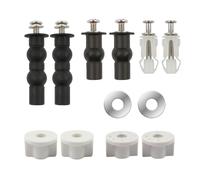Anhoer Kit de fixation pour abattant de WC - Couvercle de WC - Vis - Pièces de réparation - Vis pour siège de toilette - Montage supérieur