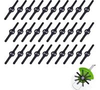Anhoer Lot de 30 lames de rechange en plastique pour coupe-bordure - Accessoires compatibles avec les mini tondeuses 3 en 1 - Avec lame interchangeable - Noir