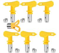 Anhoer Lot de 6 buses Airless avec joint pointu, réversibles, avec 1 buse pour pulvérisateurs de peinture, pour systèmes de pulvérisation de peinture Airless, maison, bâtiment, ponts (type 515, 517