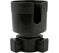 Anhoer Porte-gobelet de voiture avec base réglable - Compatible avec Stanley et bouteilles d'eau de 500 à 1400 ml - Noir