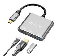 AnHome Smart Home Hub USB C 3 en 1, adaptateur HDMI 4K 30 Hz, port USB 3.0 et port de charge PD 100 W, adaptateur multiport pour MacBook Pro/Air/Dell/HP/Thinkpad et autres ordinateurs portables de