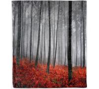 ANHOPE Couverture Automne Forêt Jungle Arbre Couverture en Flanelle Microfibre Plaid Doux Chaude Léger pour Canapé Lit Voyage Plaid Décorative pour Enfants Adultes 150 x 200 cm