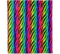 ANHOPE Couverture Coloré Rainbow Tigre Texture pour Lit Canapé Plaid en Flanelle Doux Chaude Léger Couverture Toute Saison pour Enfants Adultes 150 x 200 cm