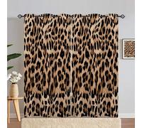 ANHOPE Rideau Animaux Guépard Léopard Tenture Opaque à Oeillets Rideau Occultant Thermique Isolant Draperies Intérieurs pour Maison Chambre Salon Fenetre 2 Pièces L 140 x H 229 cm