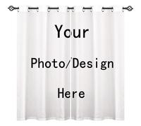 ANHOPE Rideau Occultant Personnalisée Rideau Thermique Personnaliser avec Oeillet ou Rod Pocket Tenture Opaque avec Photo Nature Lever du Soleil Forêt Montagne Draperies pour Chambre Salon