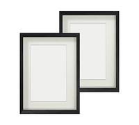 Anhow 3D Cadre Photo Profond 15x20 cm, 2pcs Cadre Photo à Remplir de Passe Partout Adapté aux Photos 10x15 cm Cadre Boîte avec Verre - 3cm Profondeur/Noir