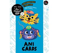 Ani cards: 6 cartes d'animaux rigolos et colorés à lacer