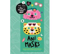 Ani masks - 6 masques en papier à décorer avec des stickers fluo - Les Ateliers OMY, Loisirs créatifs dès 3 ans
