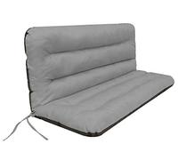 Ania Coussin pour palette, extérieur, balancelle, banc de jardin, avec dossier. Imperméable et de qualité supérieure - Taille L, largeur d’assise : 120 cm - Gris clair