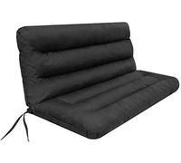 Ania Coussin pour palette, extérieur, balancelle, banc de jardin, avec dossier. Imperméable et de qualité supérieure - Taille XL, largeur d’assise : 150 cm - Noir
