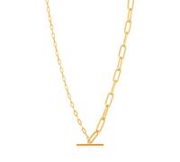 ANIA HAIE 925 Sterling Silver Unique Modern Chain Link T Bar Trendy Plain Layering Necklace