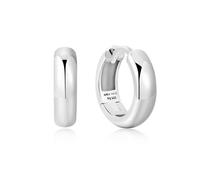 ANIA HAIE Boucles d'oreilles créoles Dusk Divas Dome Band Huggies en argent sterling 925, dimensions : 8,5 x 3,5 mm, emballage cadeau inclus