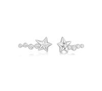 ANIA HAIE Boucles d'oreilles Melodic Poet Sparkling Meteor en forme d'étoile filante, en argent sterling, serties de 10 zircons, longueur 20 mm, avec emballage cadeau